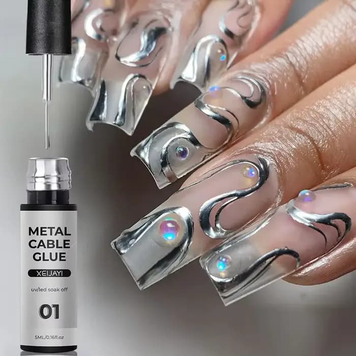 Vernis à ongles en Gel pour peinture métallique dorée