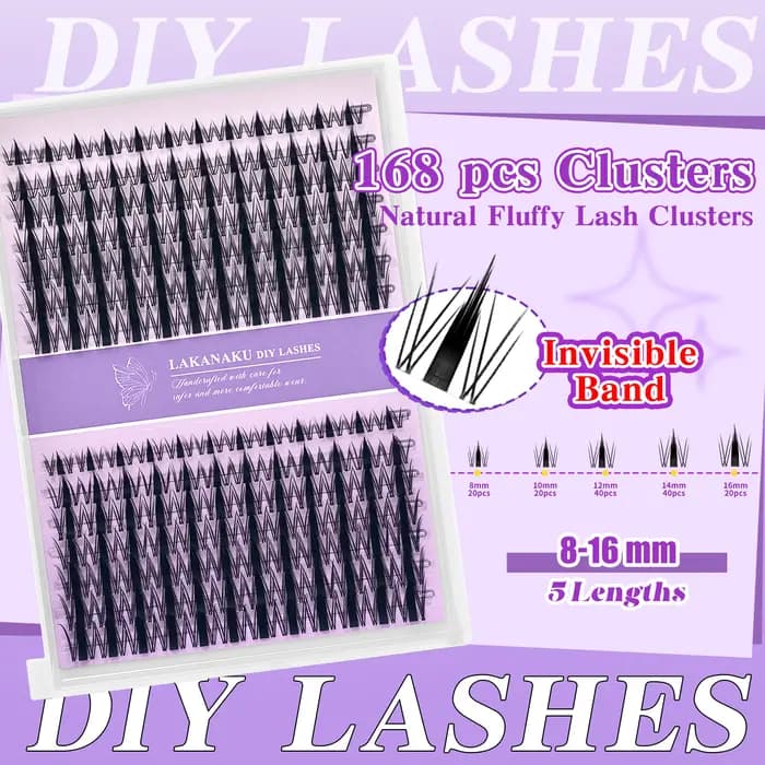 Lakanaku Diy Eyelashes Manga Style Lashes Invisible Bond Lash Fairy Cluster