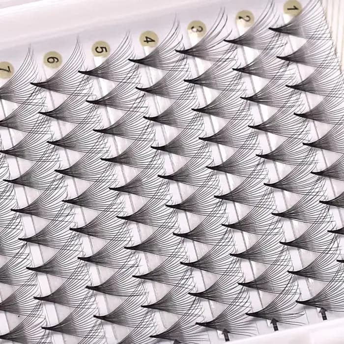AGUUD-Extensions de cils préfabriquées, 10 plateaux/lot, volume russe, super éventails, aiguille, ti