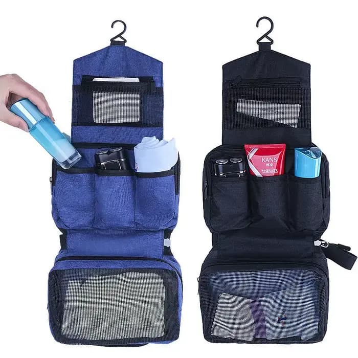 Trousse de toilette de voyage suspendue pour hommes et femmes