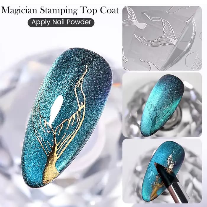 BORN PRETTY – couche de finition d'estampage de magicien, 5ml, sans lingette, Gel d'estampage Transp
