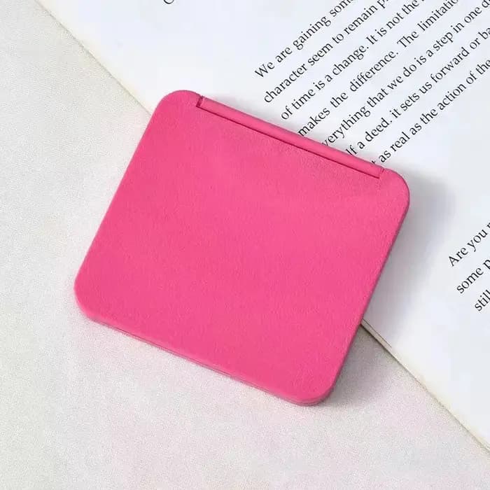 Mini miroir de maquillage double face pour filles, carré, portable, mignon, sac à main, compact, plusieurs couleurs, cadeau