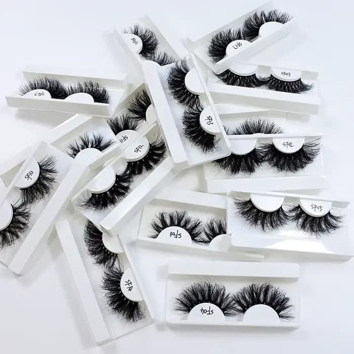 Cils en vison 5/10/30/50 paires, cils longs de 25mm, vaporeux, en vrac, maquillage 25mm, vente en gr
