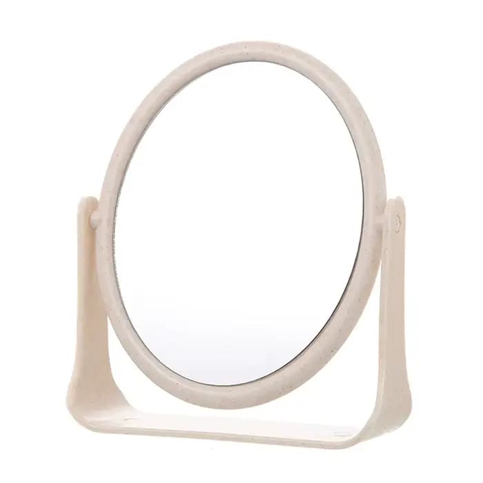 Miroir de maquillage de bureau pliable, miroir de princesse Double face rotatif à 360 degrés, Portab