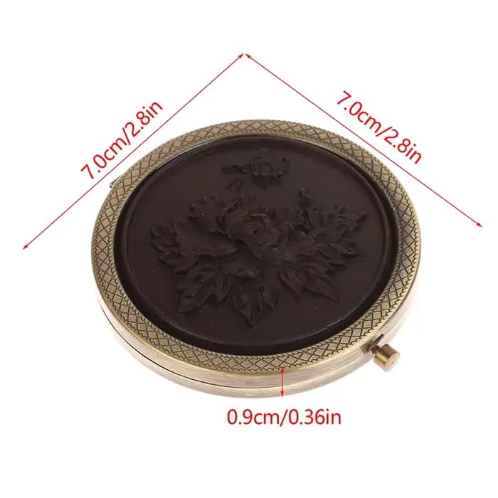 Miroir de Poche Pliant en Bois pour Femme