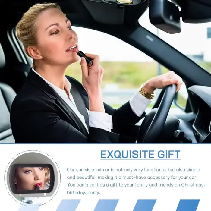 Pare-soleil de voiture, miroir de vanité à clipser, maquillage intérieur automobile, miroir d'ombrage universel pour véhicule, miroir de vanité cosmétique