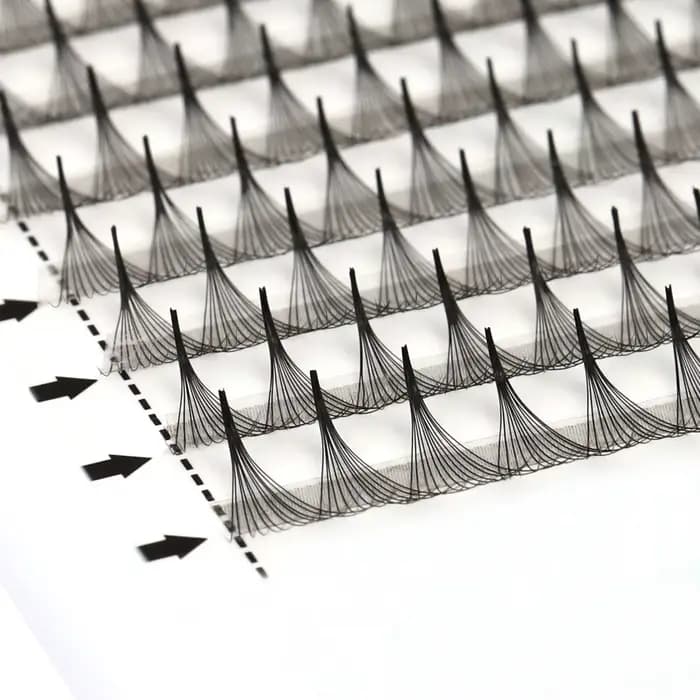 AGUUD-Extensions de cils préfabriquées, 10 plateaux/lot, volume russe, super éventails, aiguille, ti