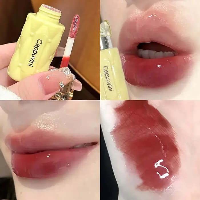 Gloss à lèvres effet miroir hydratant et nourrissant, maquillage léger, brillance vitreuse, teinte éclatante pour les lèvres, cosmétique