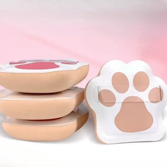 Éponges à poudre douce bouffantes fond de teint crème coussin bouffée chat griffe forme maquillage éponge