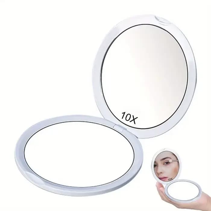 Petit miroir grossissant Compact en acrylique de 10cm