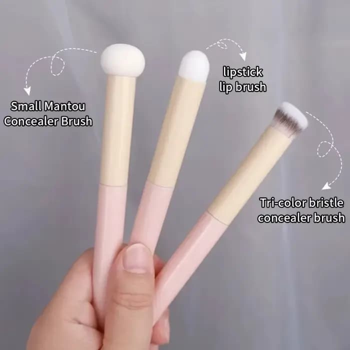 Pinceaux de maquillage à tête d'éponge de champignon doux 3 pièces