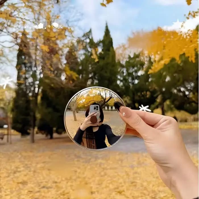 Miroir convexe rond, accessoires photo pour selfie