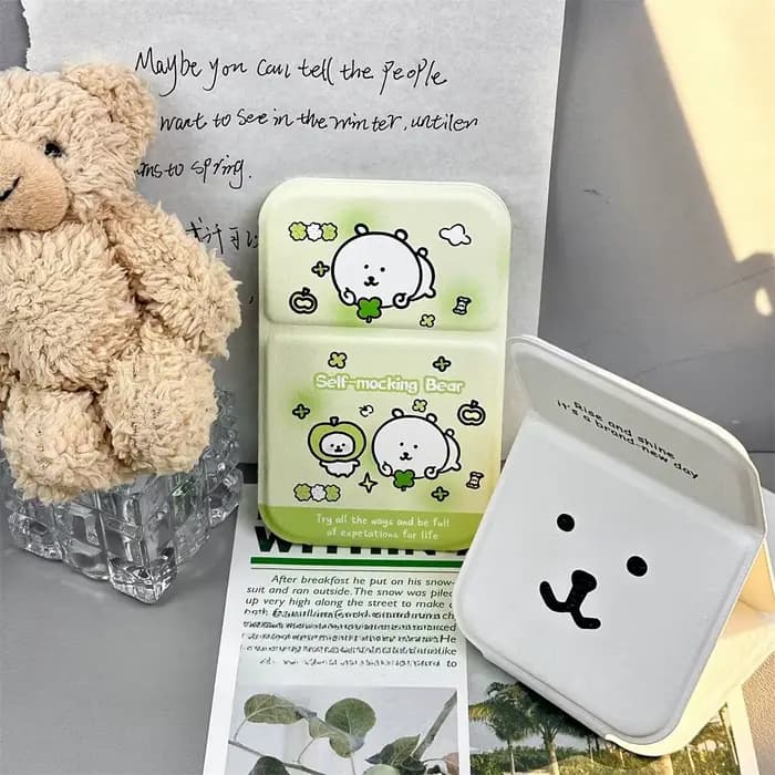 Miroir compact pliable Kawaii Nagano Joke Bear