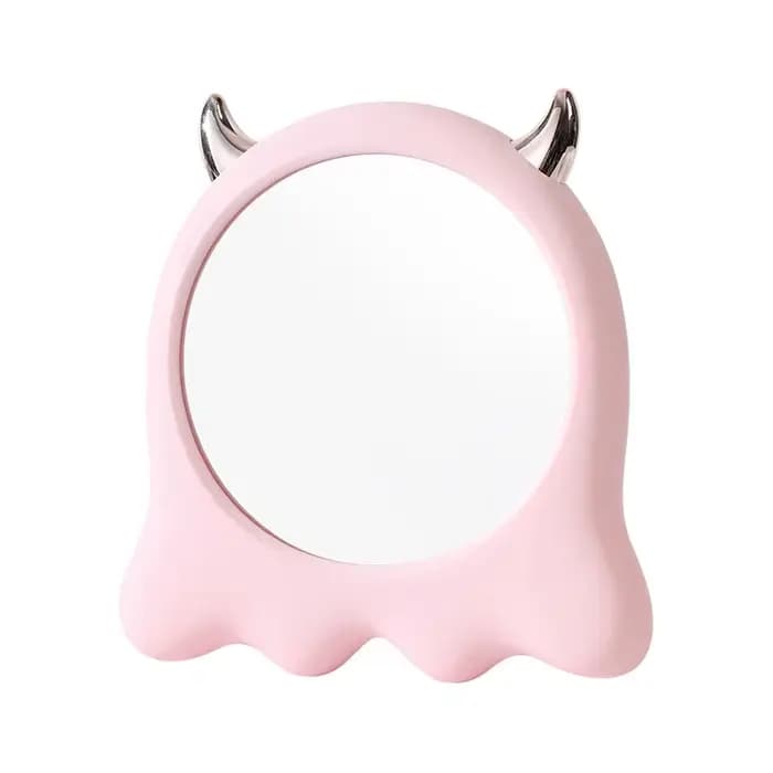 Autocollant ovale miroir à main maquillage lumière blanc miroirs debout Kawaii Design dortoir particulier Decorativos maison accessoires