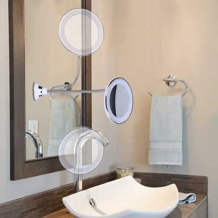 Miroir de maquillage 4.2 par LED grossissant 10x