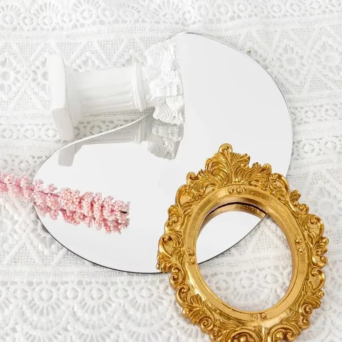 Miroir de Maquillage Décoratif en Acrylique de Style Coréen Ins