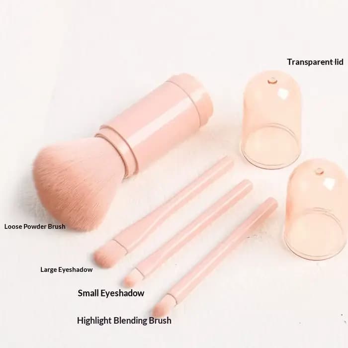 Ensemble de pinceaux de maquillage rétractables 4 en 1