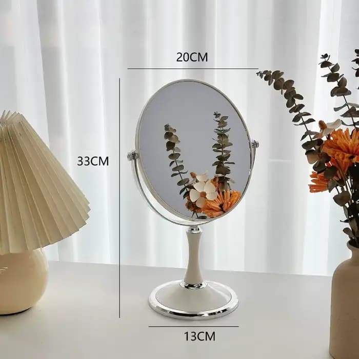 Miroir de maquillage rotatif à 360° double face