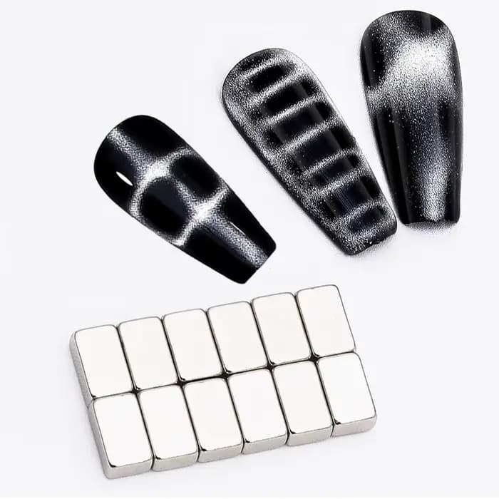 12 pièces ongles oeil de chat fort effet aimant ongles Crocodile Texture bâton magnétique UV Gel ver