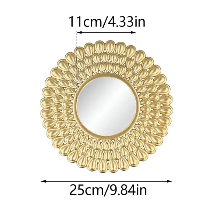 Miroir décoratif moderne à cadre doré