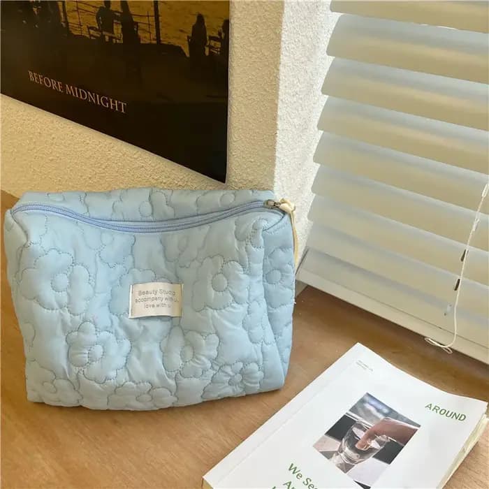 Nouveau motif de fleur femmes trousse de maquillage articles de toilette organisateur de cosmétiques sac à fermeture