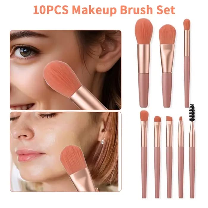 Ensemble de pinceaux de maquillage professionnels, 8/10 pièces, pinceaux à détails Super doux, pour Blush, fond de teint, correcteur, fard à paupières