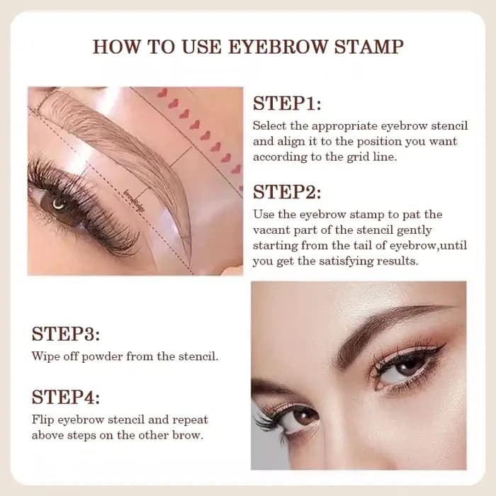 Tampon de maquillage en poudre pour définisseur de sourcils