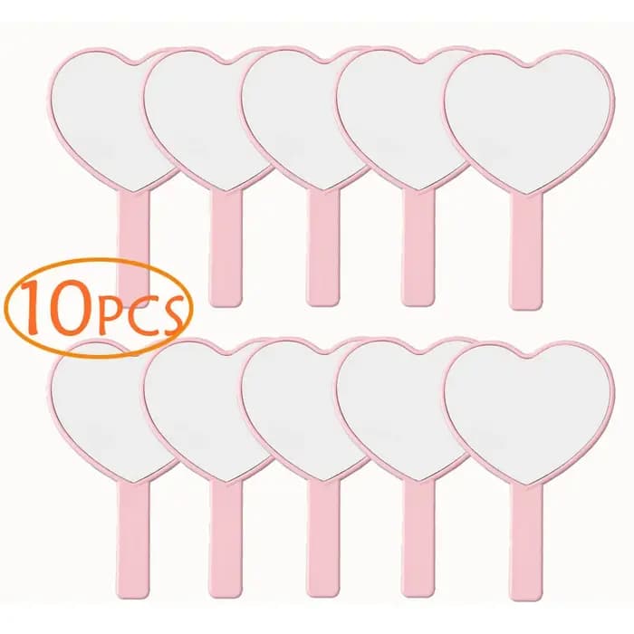 Petit miroir d'amour Portable en forme de cœur