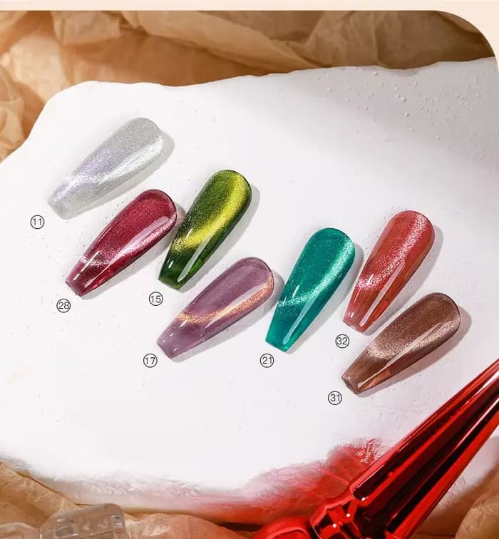 AS 15ml chat magnétique Gel vernis à ongles oeil de chat effet paillettes Semi Permanent 36 couleurs
