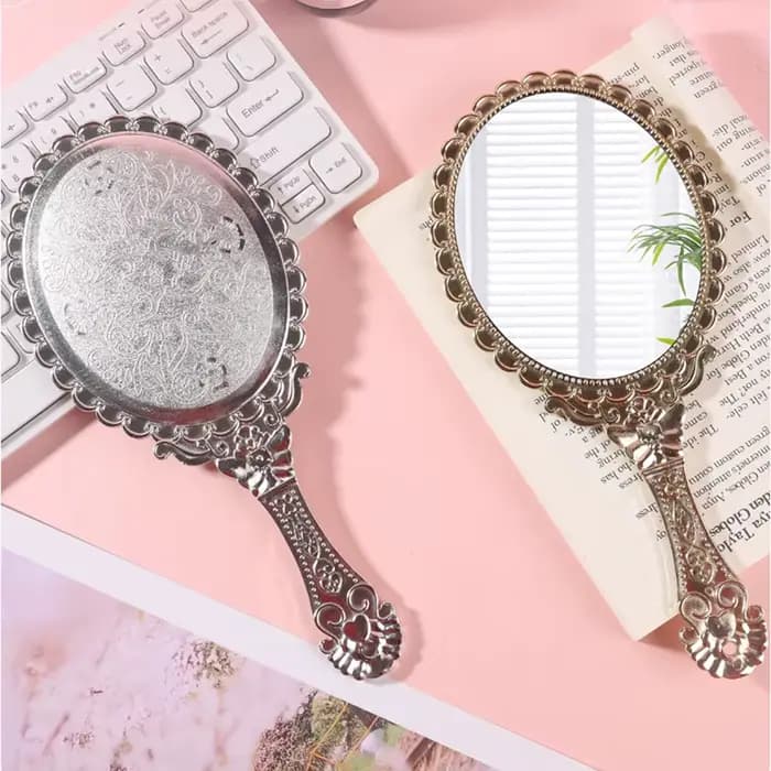 Miroir à main vintage, miroir de maquillage européen vintage
