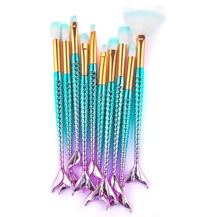 10/11 pièces Kit de pinceaux de maquillage maquiagem maquillaje nouvelle sirène fond de teint sourci