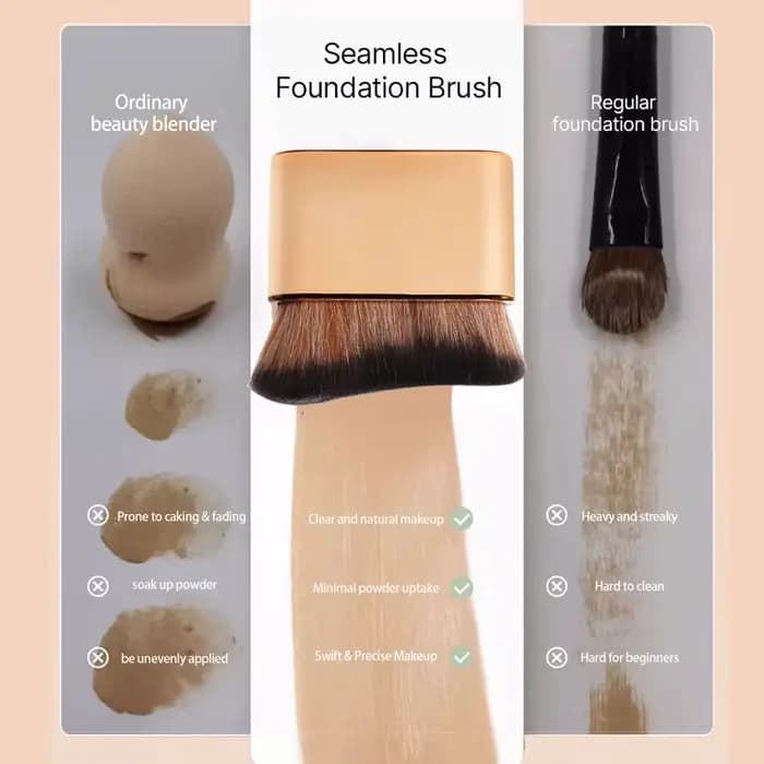 Pinceau de maquillage multi-usages à poils doux pour fond de teint liquide