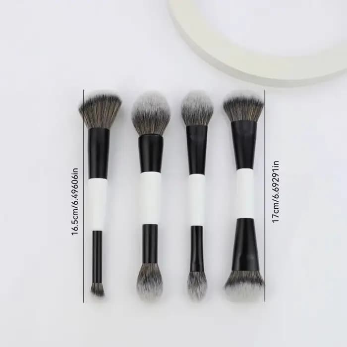 Pinceau pour le visage à double extrémité pour poudre