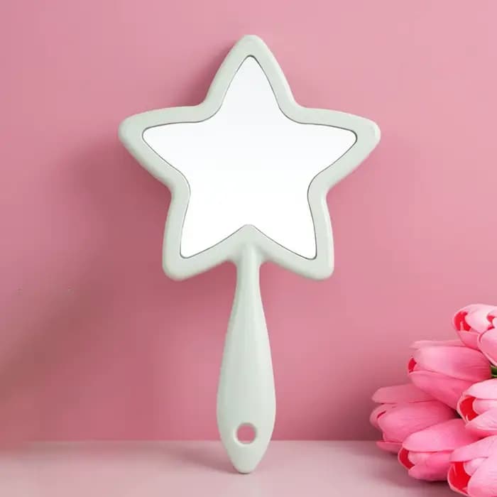 Miroir de maquillage haute définition en forme de pentagramme