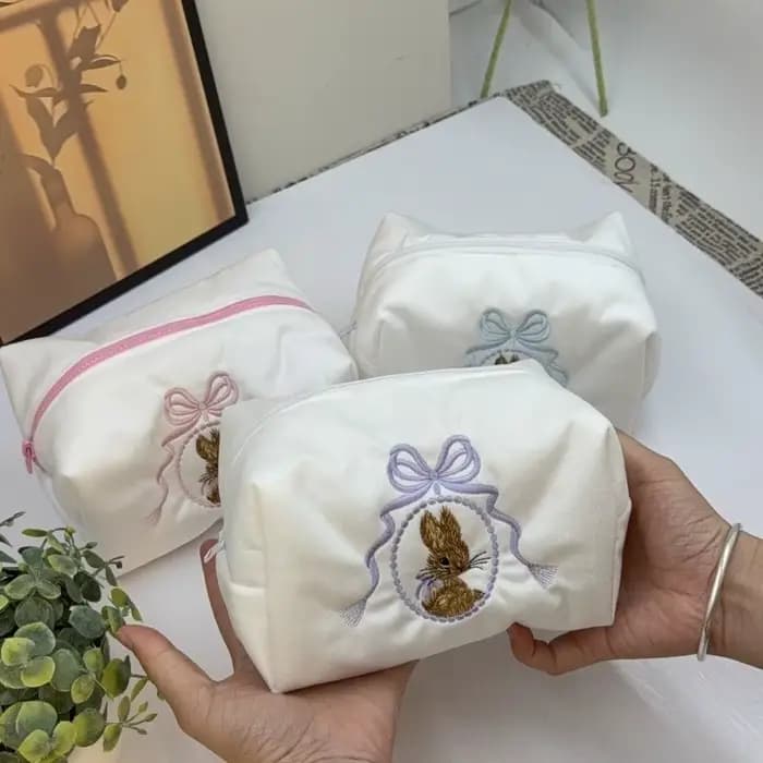 Sac à cosmétiques Kawaii en forme de lapin