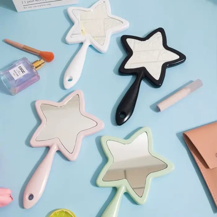 Miroir de maquillage haute définition en forme de pentagramme