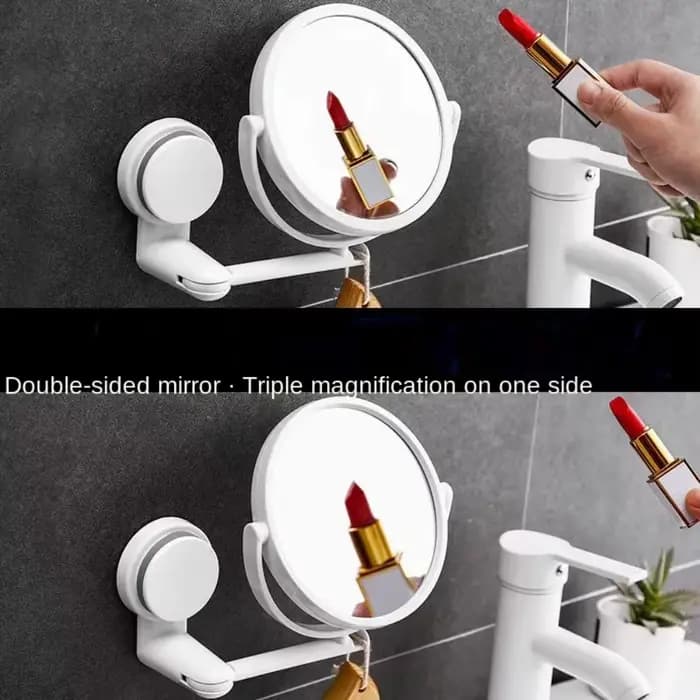 Miroir de maquillage grossissant double face 3X