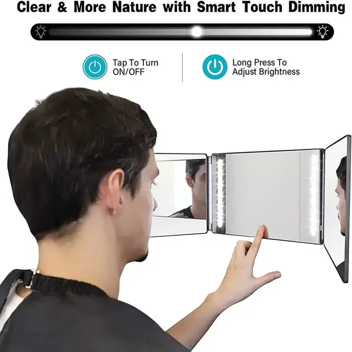 Miroir 3 voies avec LED