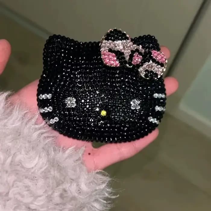 Miroir de Maquillage en Diamant Brcorporelle, Mini Miroirs et Peignes de Dessin Animé, Décoration de