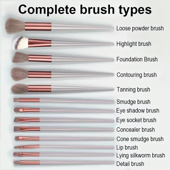 Ensemble de pinceaux de maquillage synthétiques doux de qualité supérieure