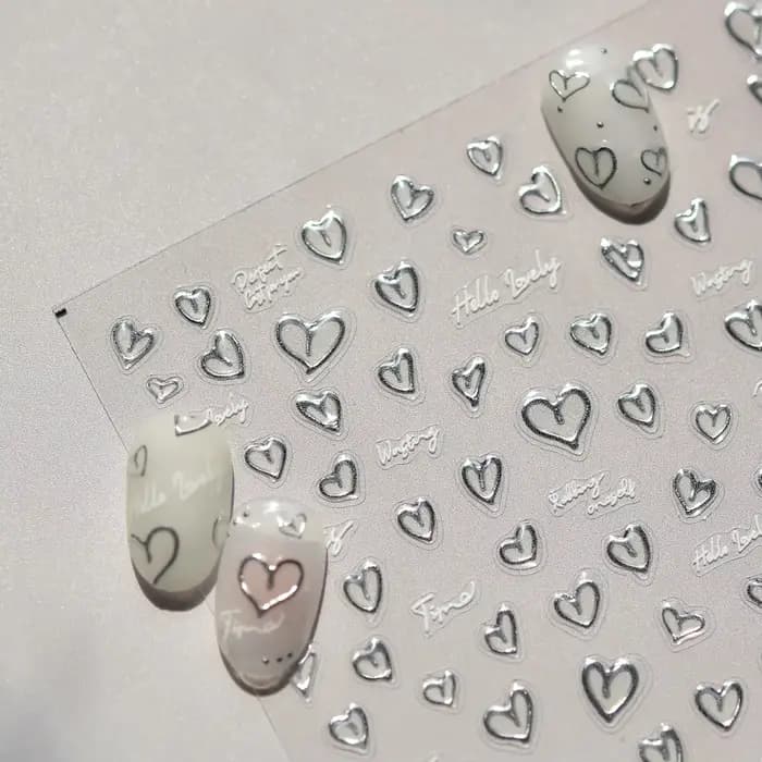 Autocollant 5D en dentelle avec nœud papillon rose et blanc, cœur d'amour, cristal de fraise, strass