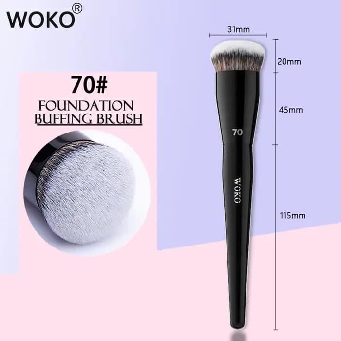 Pinceaux de maquillage pour fond de teint à dessus plat, cheveux synthétiques à angle plat, fond de