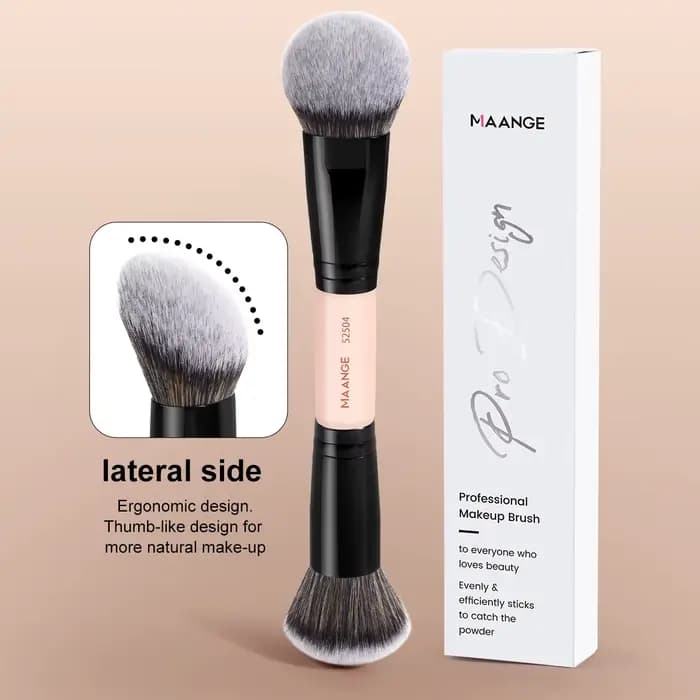 MAANGE – pinceau de maquillage professionnel pour fond de teint, cheveux doux et denses, pour poudre