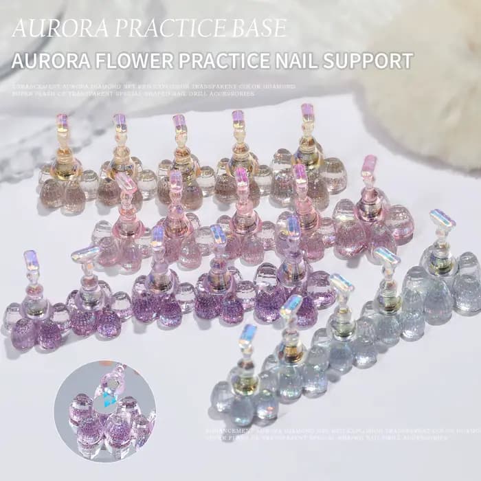 Présentoir magnétique de pointe d'ongle de fleur d'aurore de 1 pièce pour le manucure outil d'affich