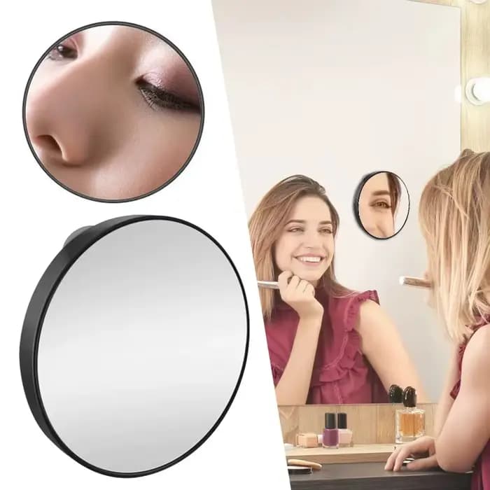 Loupe à ventouse puissante 40x, miroir de maquillage de voyage 3.5 pouces pour l'élimination des poi