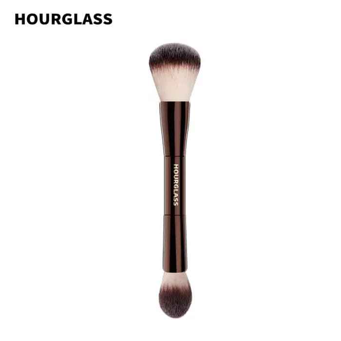 Pinceau de maquillage sablier-N °17, brosse d'édition d'éclairage, cheveux en fibres douces, Double tête, surbrillance, Design de mode, brosse simple pour le visage