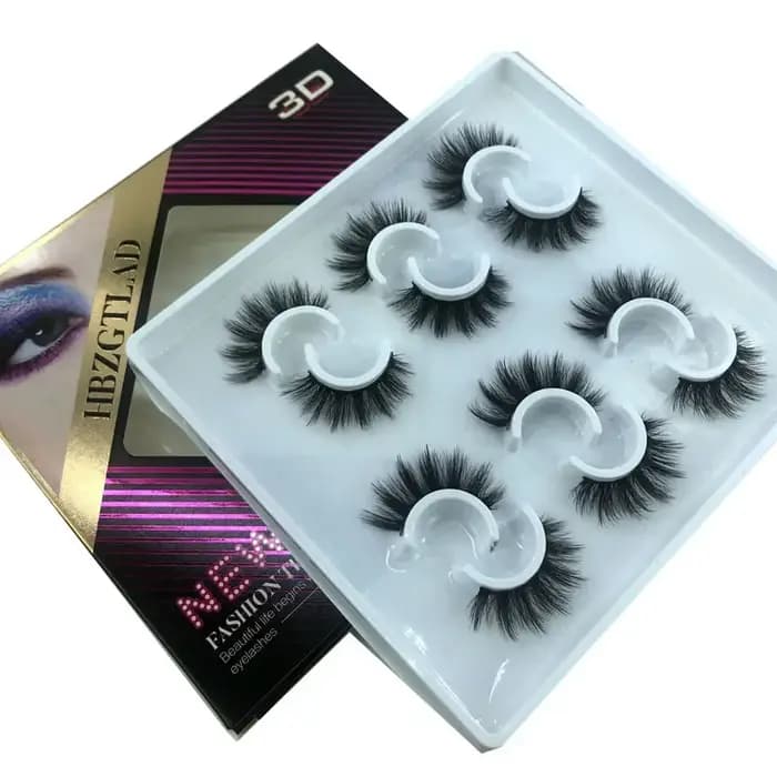 Nouveau 6 paires 10-25mm faux cils 100%