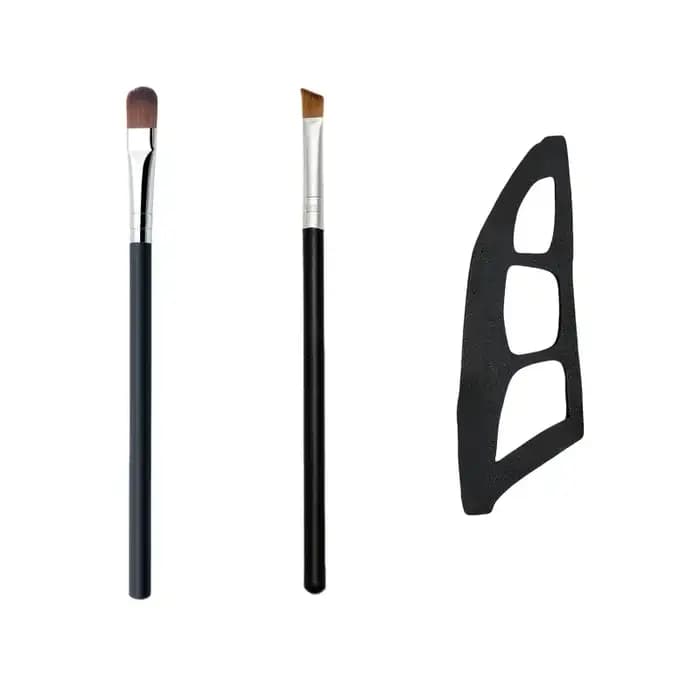 Kit de maquillage pour les yeux 3 pièces – Pinceaux et moules pour fard à paupières