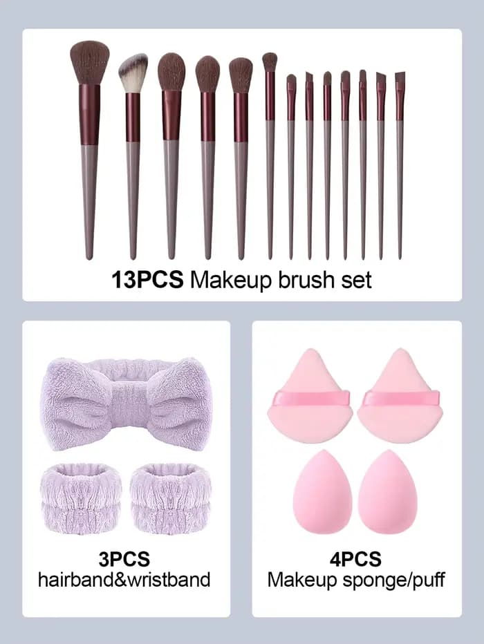 Ensemble de maquillage 20 pièces comprenant des pinceaux de maquillage