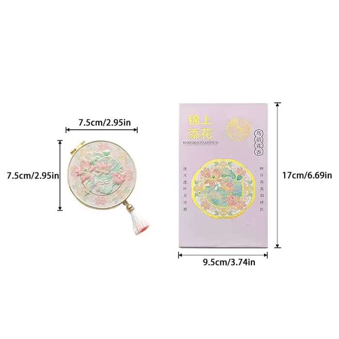 Miroir de maquillage en métal artisanal de Style chinois